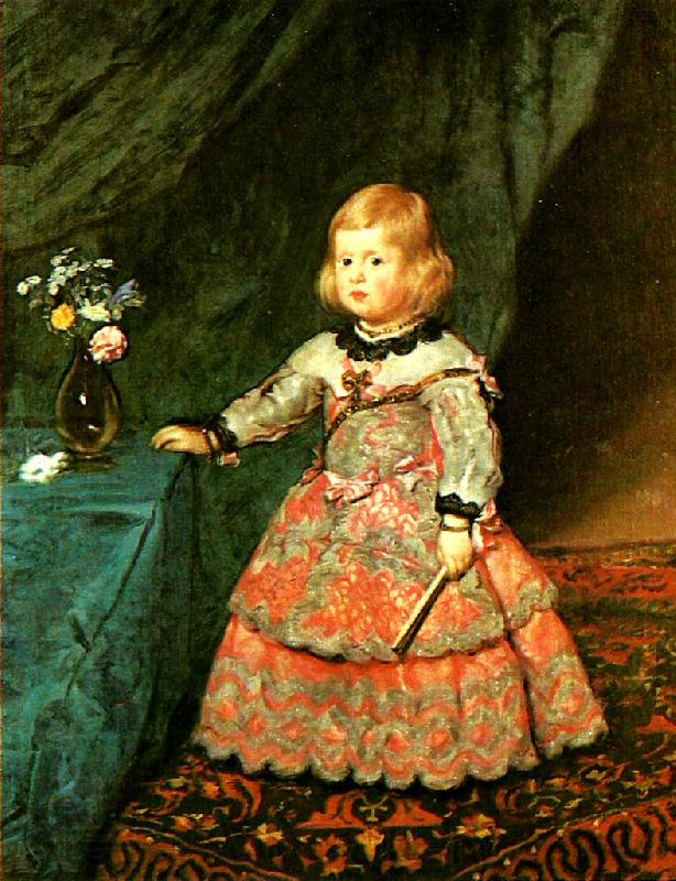 Diego Velazquez infanta margarita vid tre ars alder Norge oil painting art